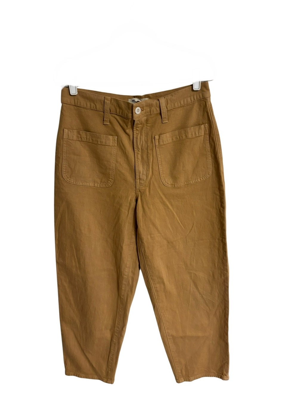 Madewell Emmett 2.0 wide leg crop balloon utility pants patch pockets khaki 30 - Picture 4 of 14